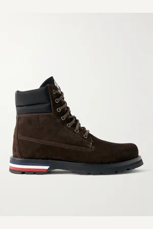 Moncler Vancouver Shell-Trimmed Suede Hiking Boots - Men - - EU 40