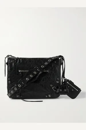 Balenciaga Le Cagole Embellished Textured-Leather Messenger Bag - Men