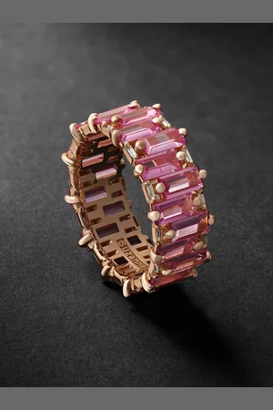 Suzanne Kalan 18-Karat Rose Gold, Sapphire and Diamond Ring - Men - - 10