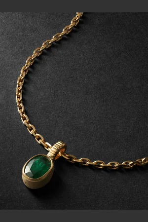 Viltier Magnetic Emerald Pendant Necklace - Men
