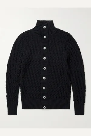 S.N.S. HERNING Stark Textured Virgin Wool Cardigan - Men - - M