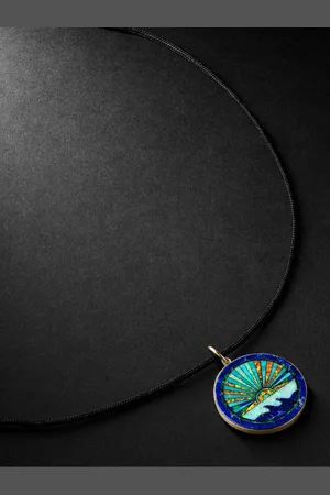 JACQUIE AICHE Gold, multi-stone and cord necklace - Men