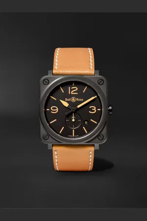 Bell & Ross BR S Heritage 39mm Ceramic and Leather Watch, Ref. No. BRS‐HERI‐CEM - Men
