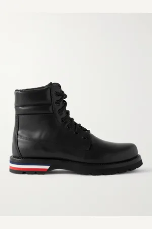 Moncler Vancouver Striped Leather Hiking Boots - Men - - EU 42.5