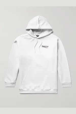 Balenciaga Logo-Print Cotton-Jersey Hoodie - Men - - S