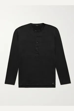 Tom Ford Stretch-Silk Satin Henley Pyjama Top - Men - - S
