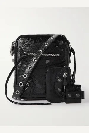 Balenciaga Le Cagole Embellished Textured-Leather Messenger Bag - Men