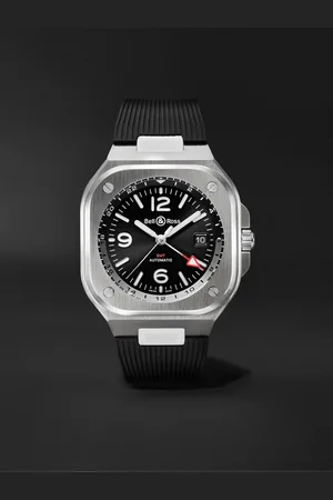 Bell & Ross BR 05 Automatic GMT 41mm Stainless Steel and Rubber Watch, Ref. No. BR05G-BL-ST/SRB - Men