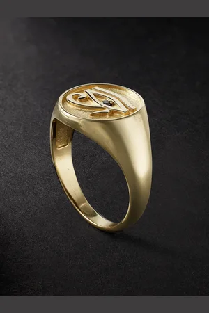 JACQUIE AICHE Eye Of Horus Diamond Signet Ring - Men - - 6