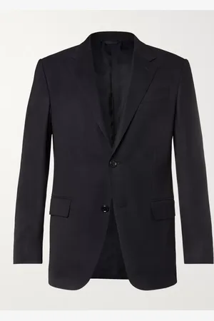 Ermenegildo Zegna Navy 10-Pocket Stretch Wool and Silk-Blend Blazer - Men - - IT 44