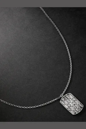 Suzanne Kalan 18-Karat White Gold Diamond Pendant Necklace - Men