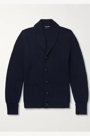 Tom Ford Shawl-Collar Ribbed Wool Cardigan - Men - - IT 44