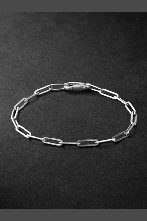 Mateo Long Link White Gold Bracelet - Men