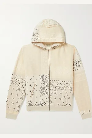 KAPITAL Shell-Trimmed Printed Cotton-Jersey Zip-Up Hoodie - Men - - 2