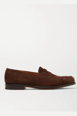 JOHN LOBB Lopez Suede Penny Loafers - Men - - UK 5