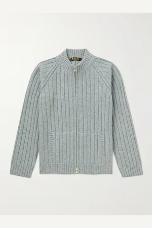 Loro Piana Ribbed Cashmere Zip-Up Cardigan - Men - - Age 2