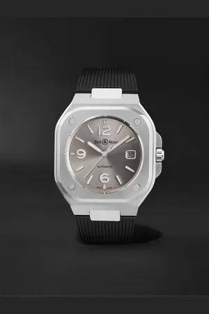 Bell & Ross BR 05 Grey Steel Automatic 40mm Stainless Steel and Rubber Watch, Ref. No. BR05A-GR-ST/SRB - Men