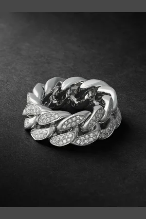 Shay 18-Karat White Gold Diamond Ring - Men - - 9