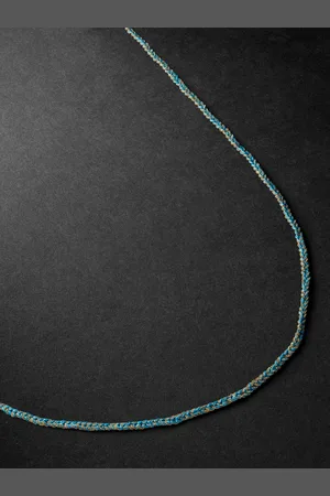 CAROLINA BUCCI Lucky Sprezzatura Gold and Silk Necklace - Men