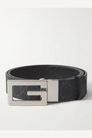 Gucci 3.5cm Reversible Monogrammed Leather Belt - Men - - EU 85