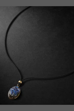 JACQUIE AICHE Gold, Labradorite and Cord Necklace - Men