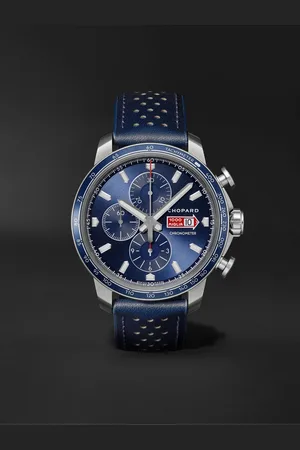 Chopard Mille Miglia GTS Azzurro Chrono Automatic Limited Edition 44mm Stainless Steel and Leather Watch, Ref. No. 168571-3007 - Men