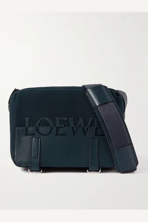 Loewe Military XS Leather-Trimmed Canvas Messenger Bag - Men