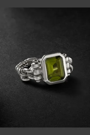 M. COHEN Sterling , Diamond and Peridot Ring - Men - - 10