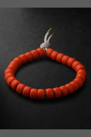 CAROLINA BUCCI Forte Beads Gold Cornelian Bracelet - Men