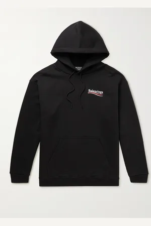 Balenciaga Logo-Print Cotton-Jersey Hoodie - Men - - XS