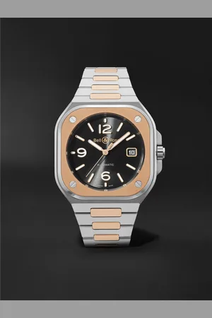Bell & Ross BR 05 Steel and Gold Automatic 40mm 18-Karat Rose Gold and Steel Watch, Ref. No. BR05A-BL-STPG/SSG - Men