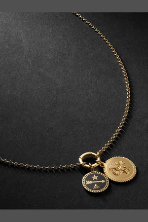 Foundrae 18-Karat , Diamond and Enamel Necklace - Men