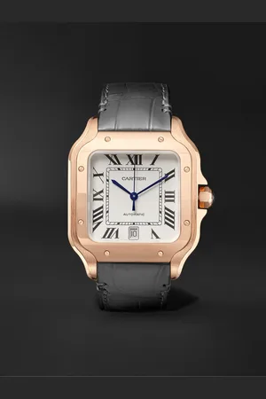 Santos Automatic 39.8mm 18 Karat Rose Gold Interchangeable Alligator and Leather Watch Ref. No. WGSA0011 Men Fashion Accessories