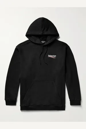 Balenciaga Logo-Print Cotton-Jersey Hoodie - Men - - XS