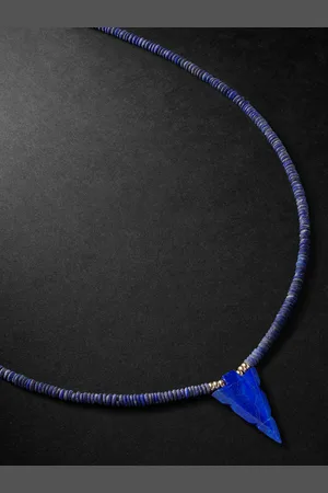 JACQUIE AICHE Gold, Lapis Lazuli and Diamond Beaded Necklace - Men