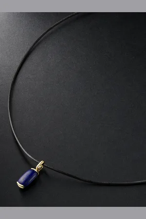 Fernando Jorge Oblong 18-Karat Gold, Leather and Lapis Lazuli Pendant Necklace - Men