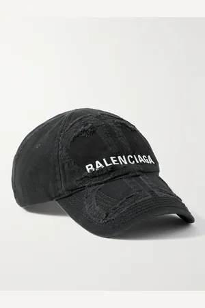 Balenciaga BB Distressed Logo-Embroidered Cotton-Twill Baseball Cap - Men - - S