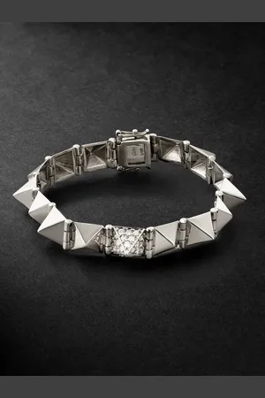 Anita 18-Karat White Gold Diamond Bracelet - Men