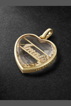 Foundrae Amate 18-Karat , Quartz and Diamond Pendant - Men