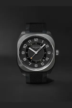 Hermès H08 Automatic 39mm Graphene and Rubber Watch, Ref. No. 057303WW00 - Men
