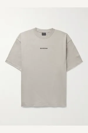 Balenciaga Distressed Logo-Embroidered Cotton-Jersey T-Shirt - Men - - XL
