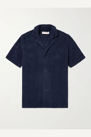 Orlebar Brown Howell Camp-Collar Cotton-Terry Shirt - Men - - XL