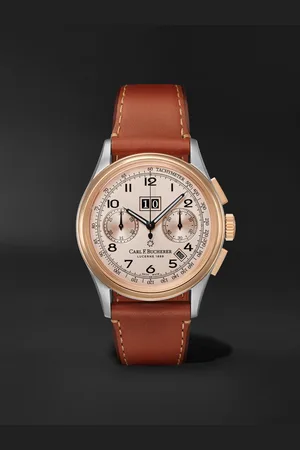 CARL F. BUCHERER Heritage BiCompax Annual Limited Edition Automatic Chronograph 41mm 18-Karat Rose Gold, Stainless Steel and Leather Watch, Ref. No. 00.10803.07.42.01 - Men