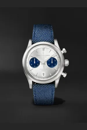 CARL F. BUCHERER Manero Flyback Automatic Chronometer 40mm Stainless Steel and Canvas Watch, Ref. No. 00.10927.08.13.03 - Men