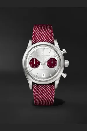 CARL F. BUCHERER Manero Flyback 40mm Chronograph Steel and Canvas Watch, Ref. No. 00.10927.08.13.04 - Men