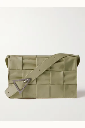 Bottega Veneta Cassette Mini Intrecciato Leather Messenger Bag - Men