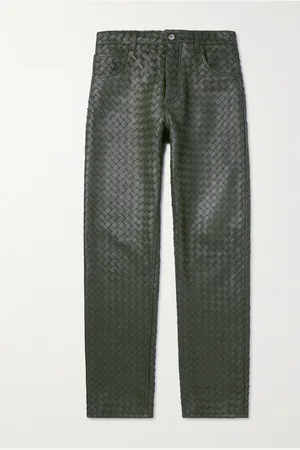 Bottega Veneta Intrecciato Leather Trousers - Men - - IT 48