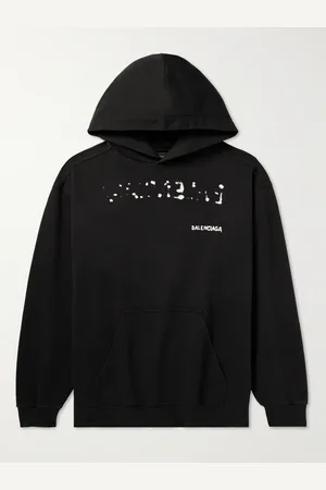 Balenciaga Logo-Print Cotton-Jersey Hoodie - Men - - XS