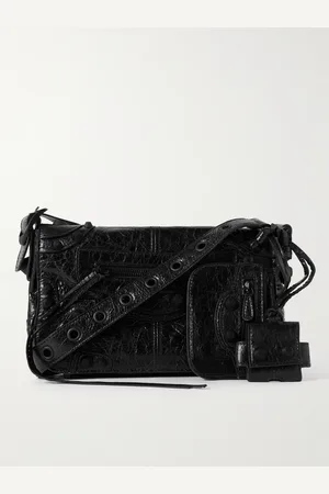 Balenciaga Le Cagole Croc-Effect Leather Messenger Bag - Men