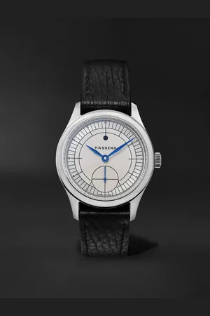 Massena LAB Raúl Pagès Magraph Limited Edition Automatic 38.5mm Stainless Steel and Textured-Leather Watch - Men